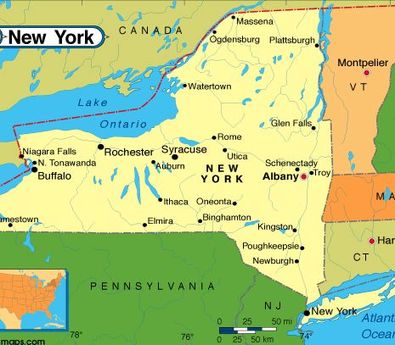 Maps New York Colony